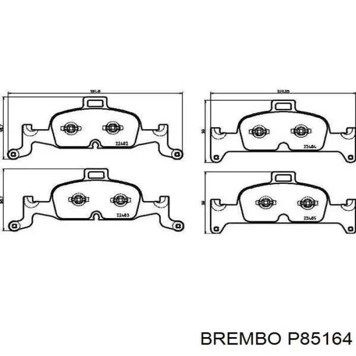P85164 Brembo передние тормозные колодки