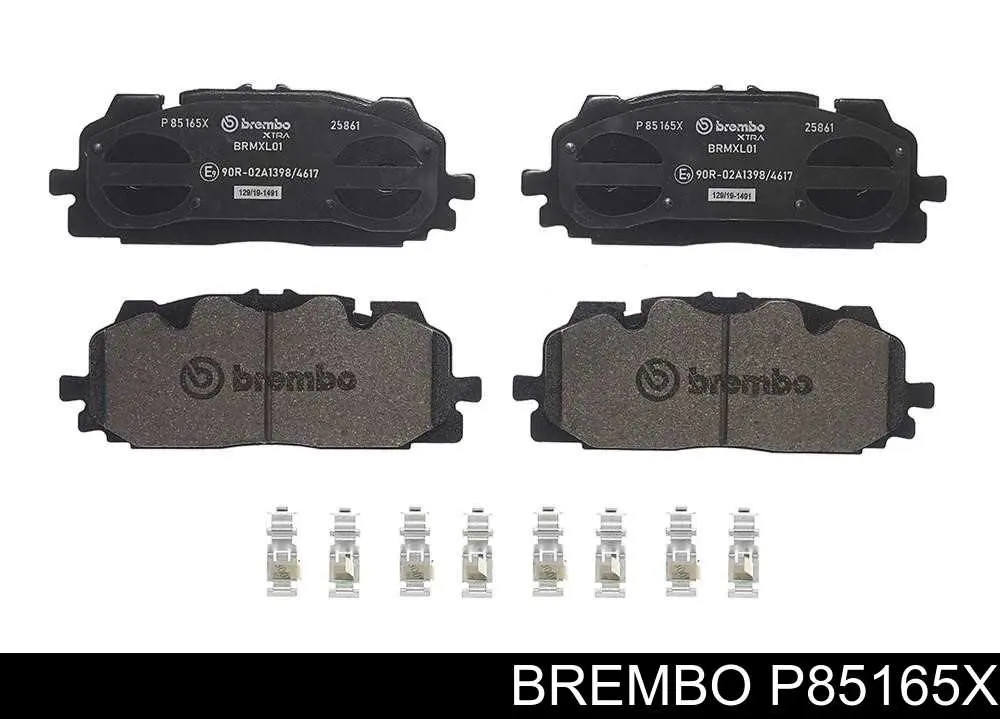 P85165X Brembo sapatas do freio dianteiras de disco