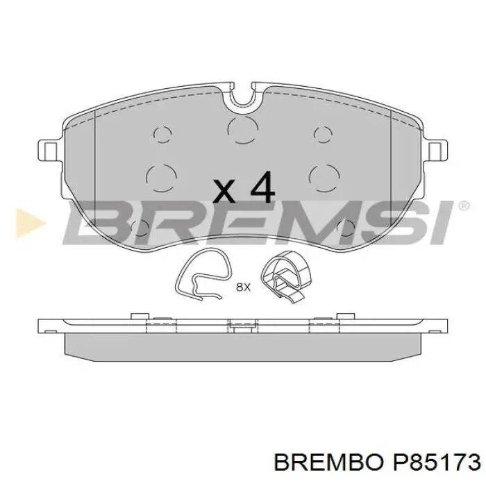 P85173 Brembo sapatas do freio dianteiras de disco