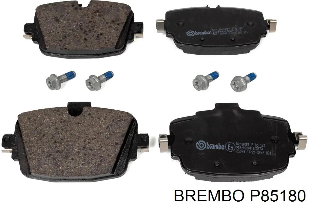 P85180 Brembo Колодки тормозные дисковые комплект