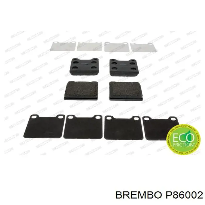 Купить P86002 Brembo Колодки тормозные задние, дисковые