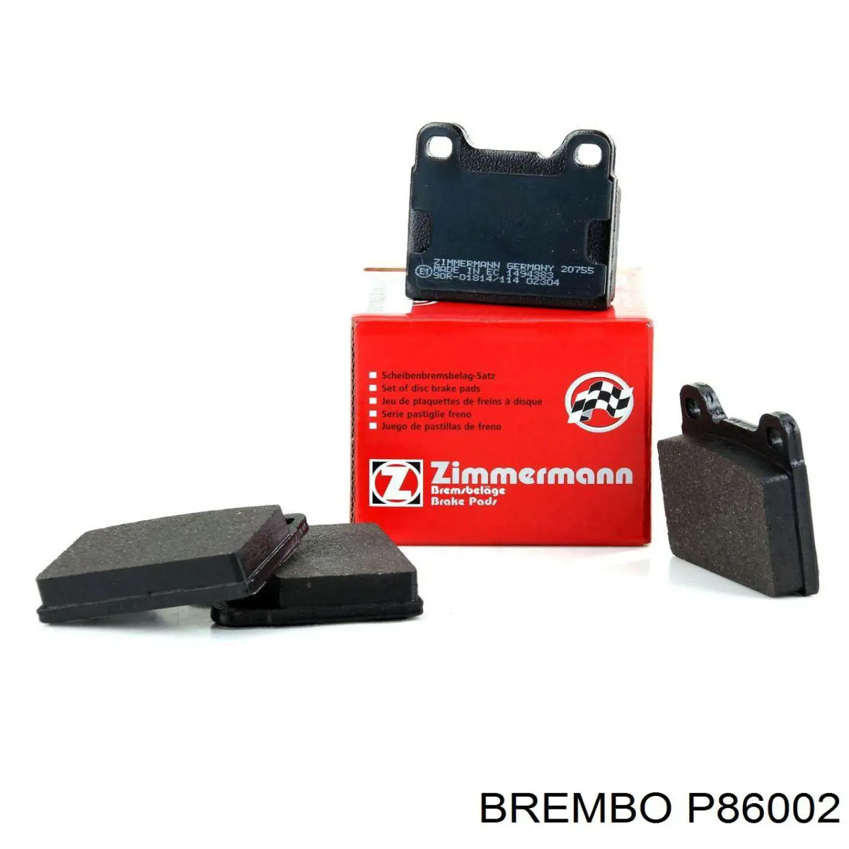 Задние дисковые колодки Brembo P86002