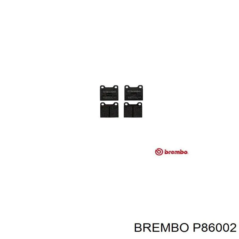 P86002 Brembo Колодки тормозные дисковые комплект