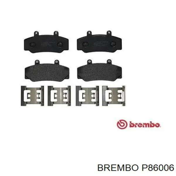 P86006 Brembo колодки тормозные передние дисковые