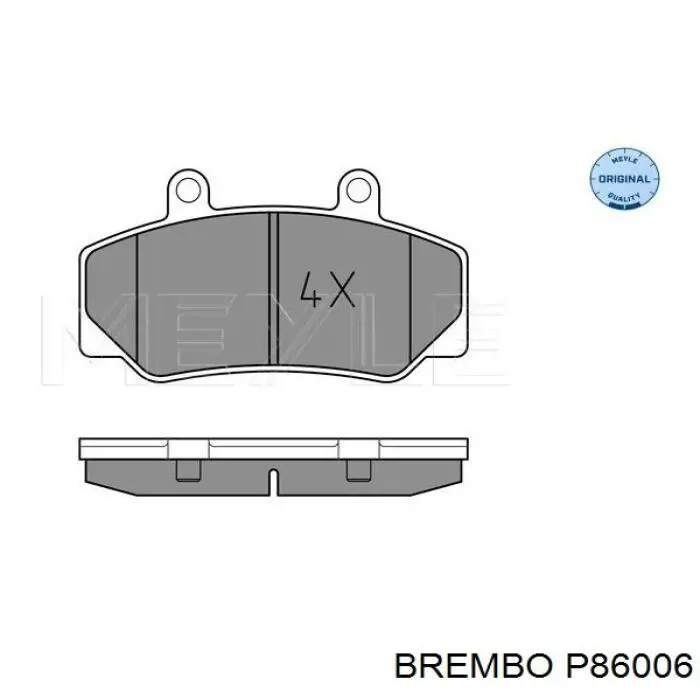 Купить P86006 Brembo Колодки тормозные