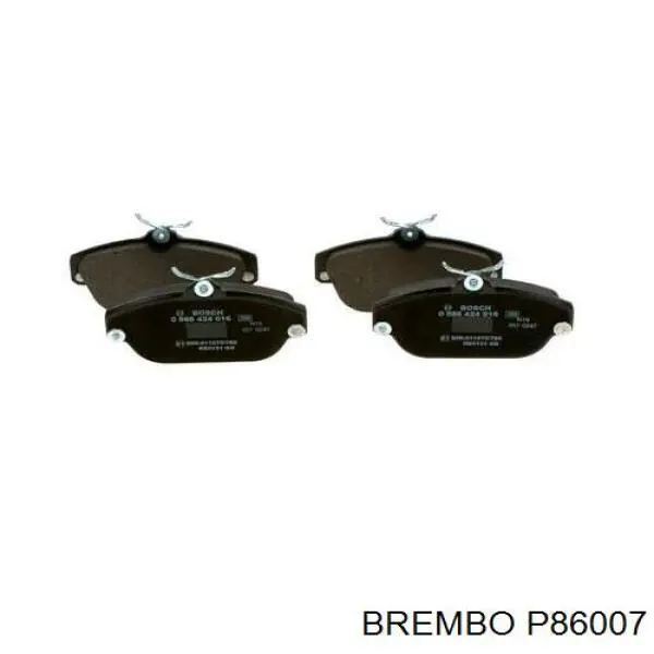 P86007 Brembo колодки тормозные передние дисковые