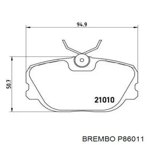 Передние тормозные колодки P86011 Brembo