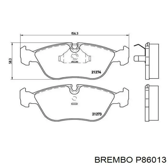 Pastillas de freno delanteras P86013 Brembo