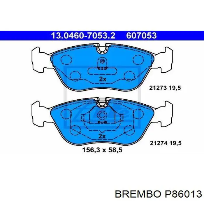 Купить P86013 Brembo Колодки тормозные