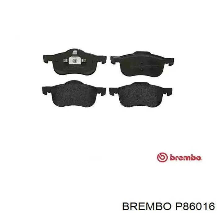 P86016 Brembo колодки тормозные передние дисковые