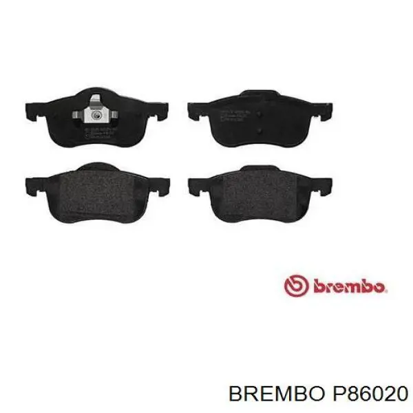 P86020 Brembo колодки тормозные передние дисковые