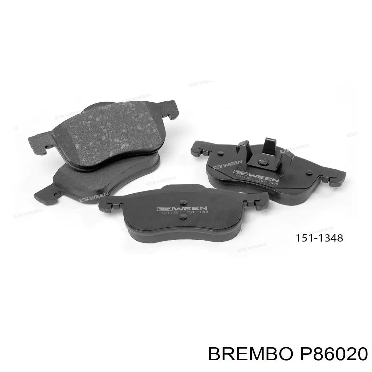 Купить P86020 Brembo Колодки тормозные