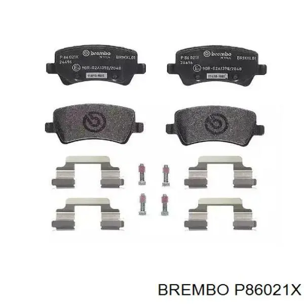 Задние тормозные колодки P86021X Brembo