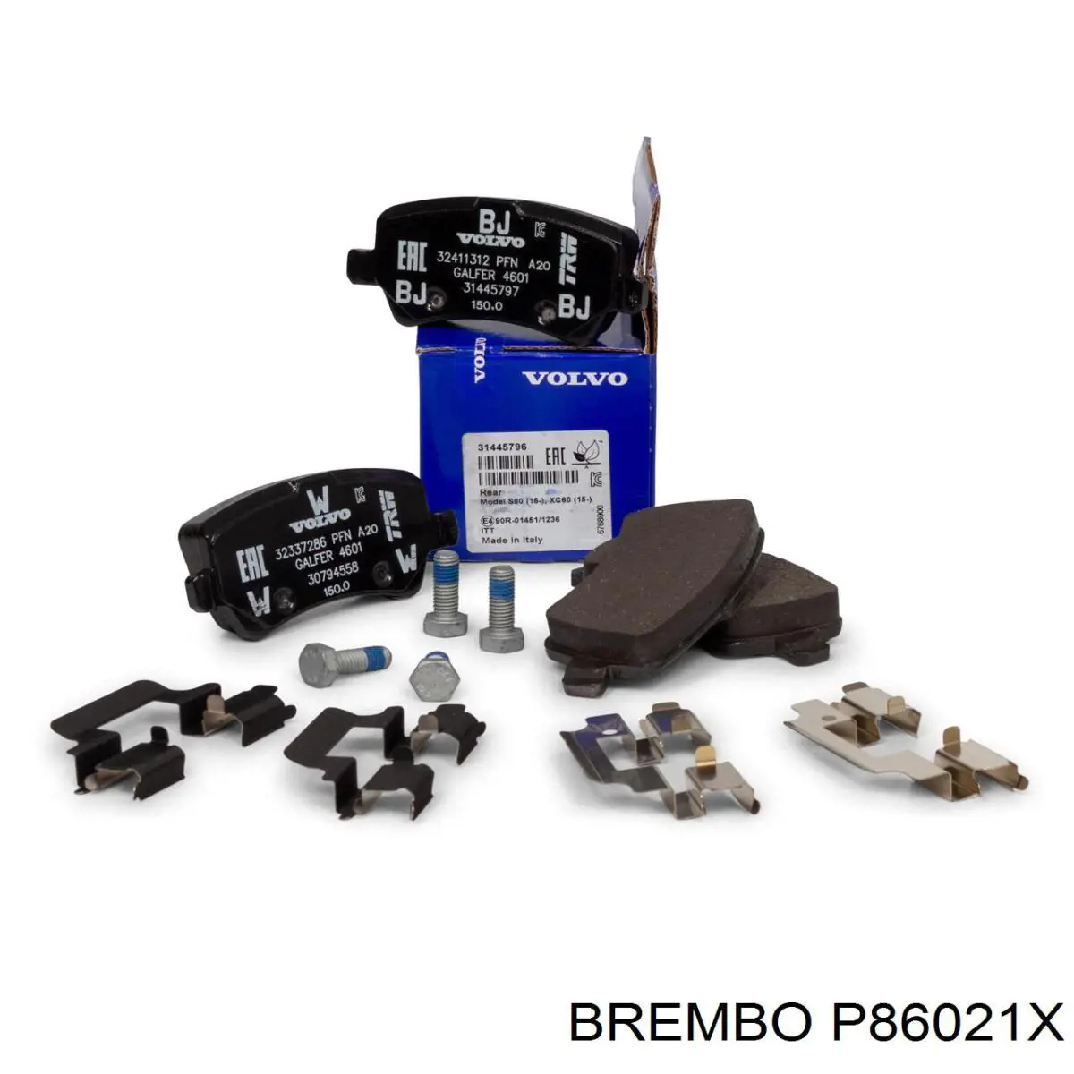 Купить P86021X Brembo Колодки тормозные задние, дисковые