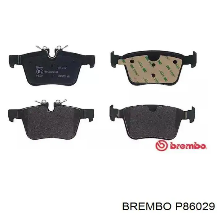 Колодки тормозные задние дисковые BREMBO P86029