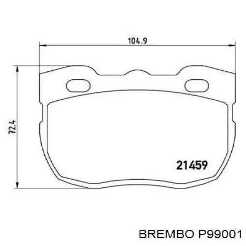 Передние тормозные колодки P99001 Brembo