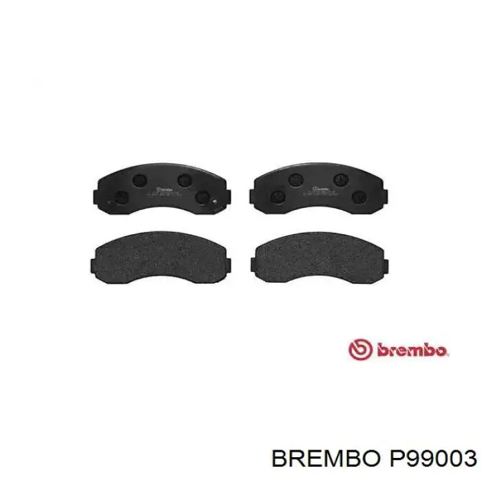 P99003 Brembo колодки тормозные передние дисковые