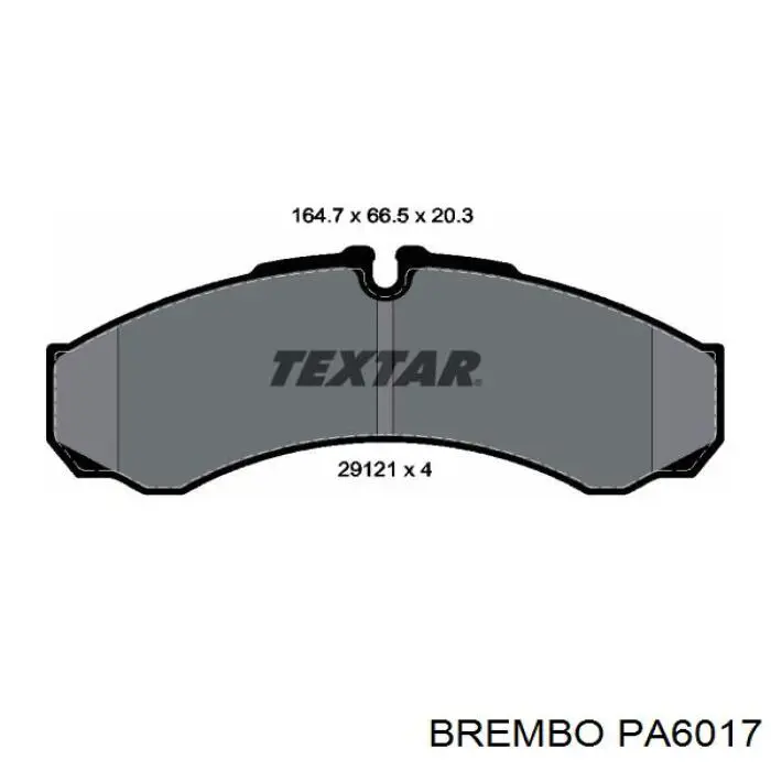 Задние тормозные колодки PA6017 Brembo