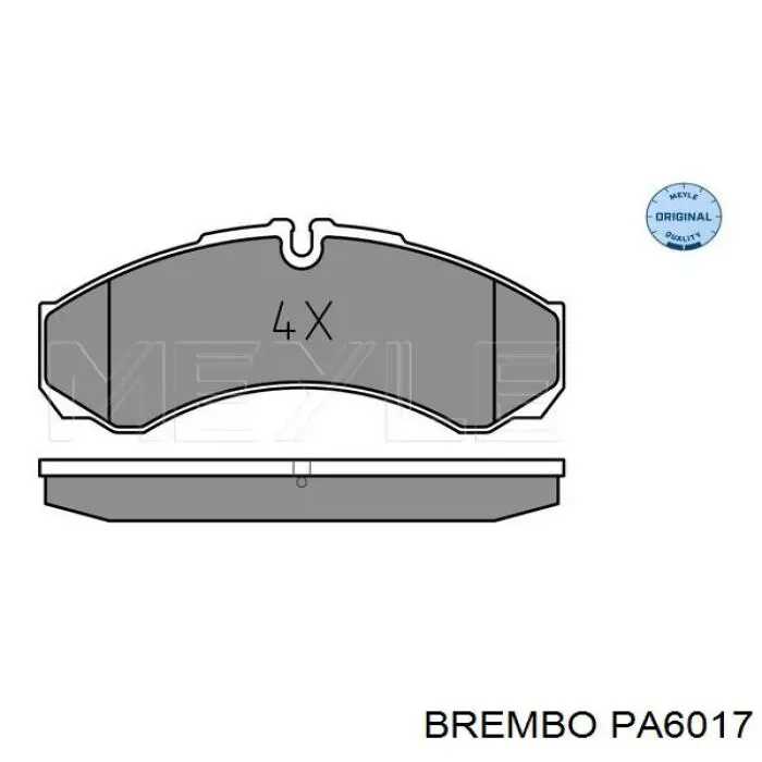 Купить PA6017 Brembo Колодки тормозные задние, дисковые