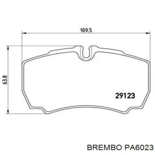 Задние тормозные колодки PA6023 Brembo