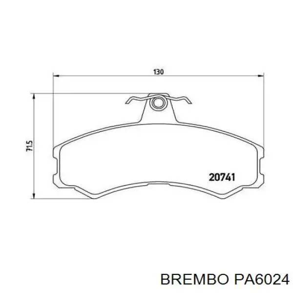 Передние тормозные колодки PA6024 Brembo