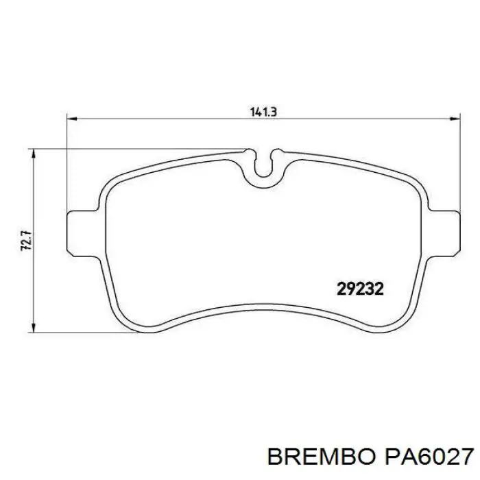 Задние тормозные колодки PA6027 Brembo