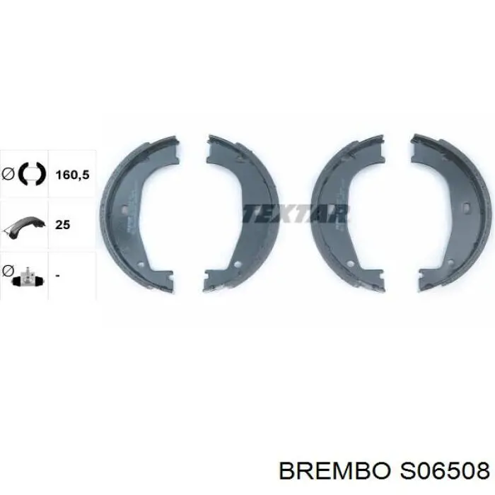 Купить S06508 Brembo Колодки ручника/стояночного тормоза