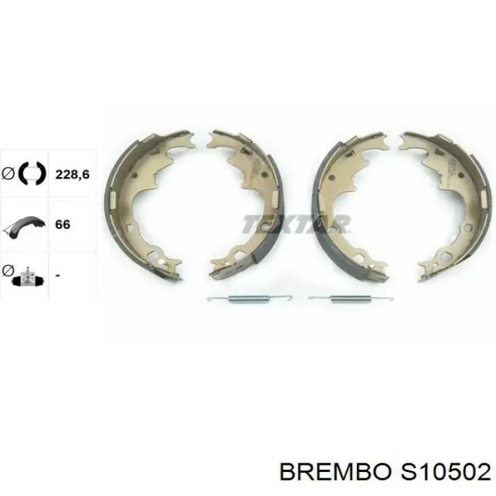 S10502 Brembo колодки тормозные задние барабанные