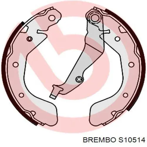 S10514 Brembo колодки тормозные задние барабанные