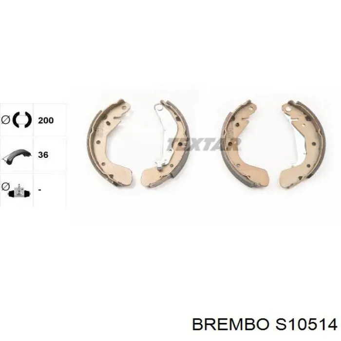 Купить S10514 Brembo Задние барабанные тормозные колодки