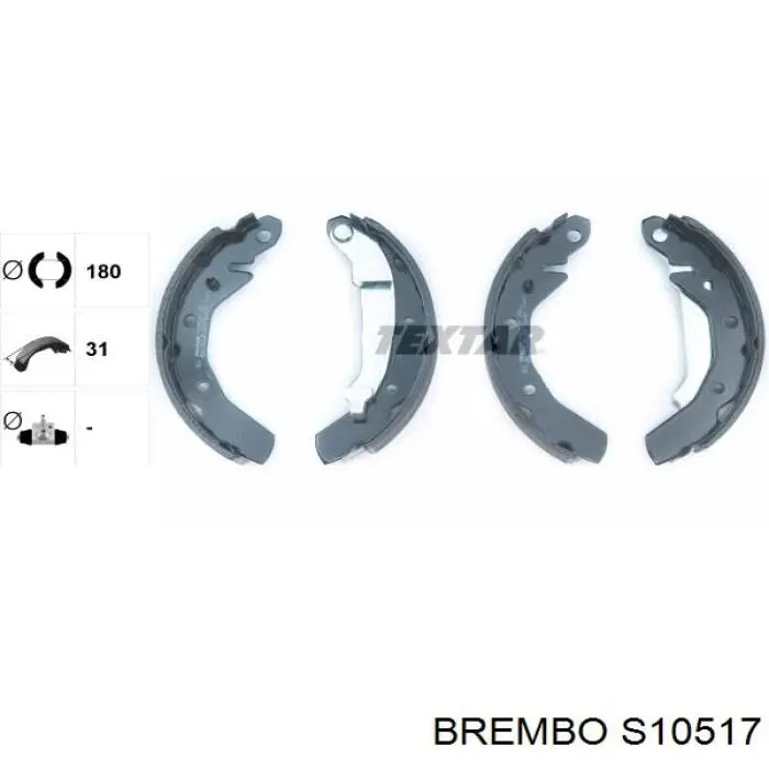S10517 Brembo Барабанные тормозные колодки