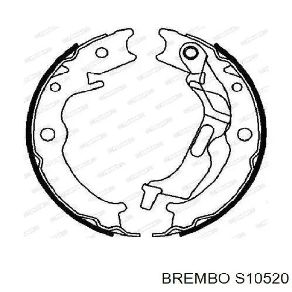 Купить S10520 Brembo Колодки ручника/стояночного тормоза