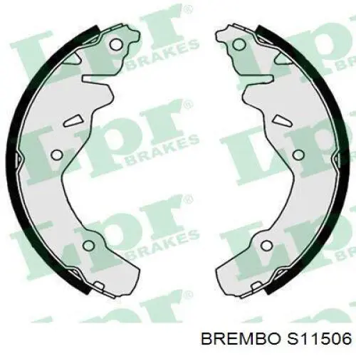 Задние барабанные колодки S11506 Brembo