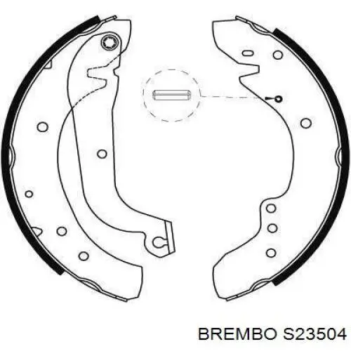 Zapatas de frenos de tambor traseras S23504 Brembo