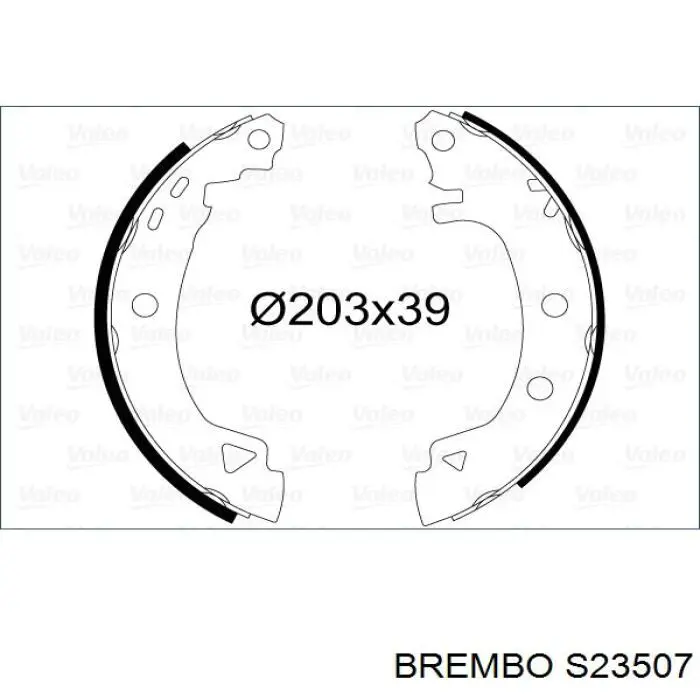 S23507 Brembo Барабанные тормозные колодки