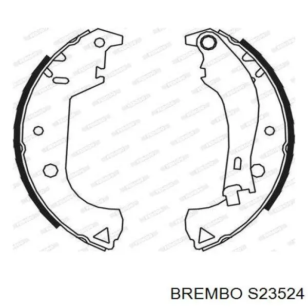 Задние барабанные колодки S23524 Brembo