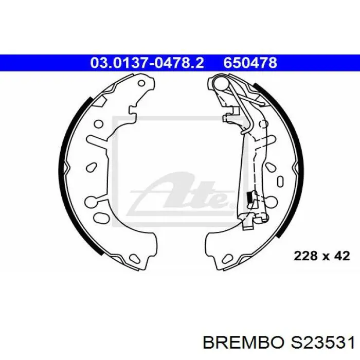 Задние барабанные колодки S23531 Brembo