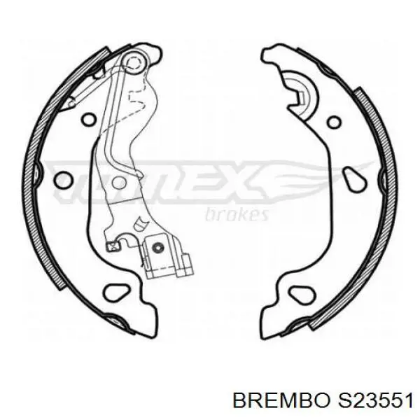 Задние барабанные колодки S23551 Brembo