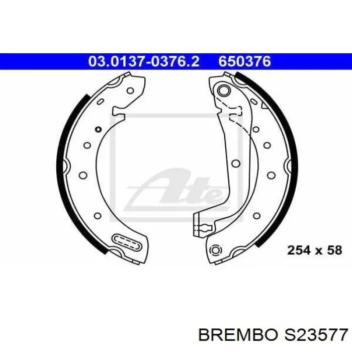 Zapatas de frenos de tambor traseras S23577 Brembo