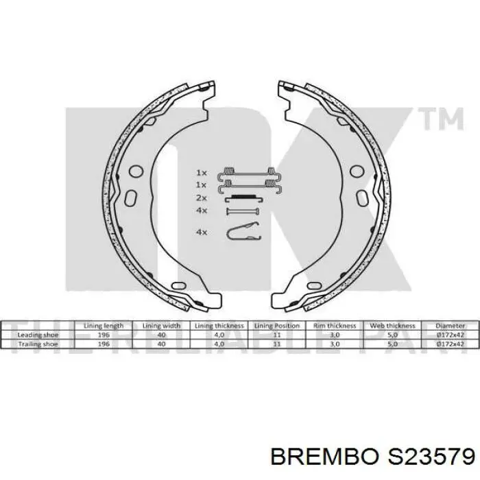 Купить S23579 Brembo Колодки ручника/стояночного тормоза