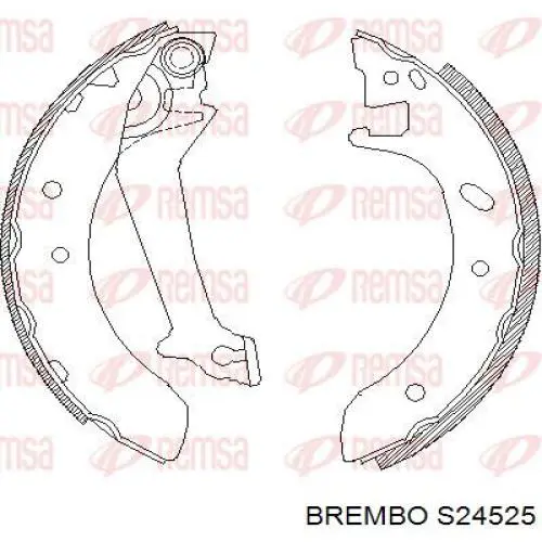 Задние барабанные колодки S24525 Brembo