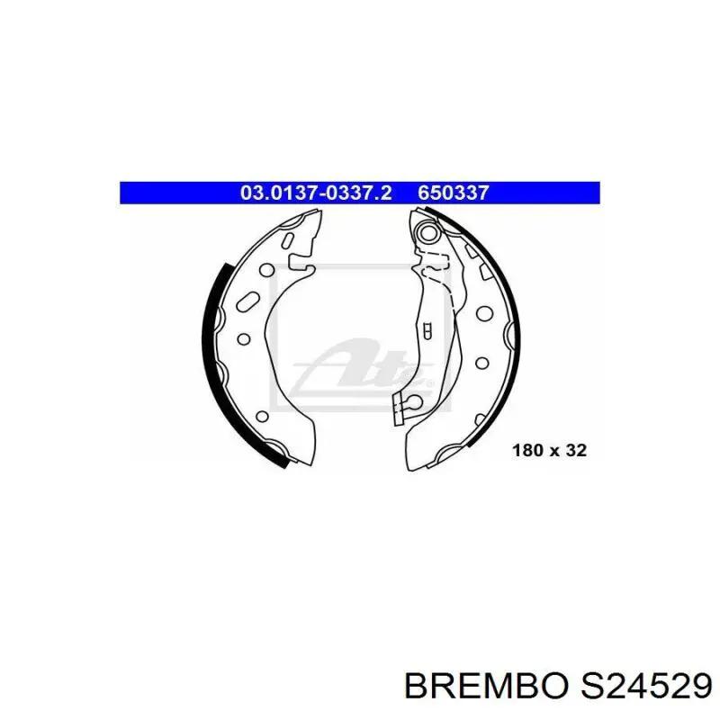 Купить S24529 Brembo Задние барабанные тормозные колодки