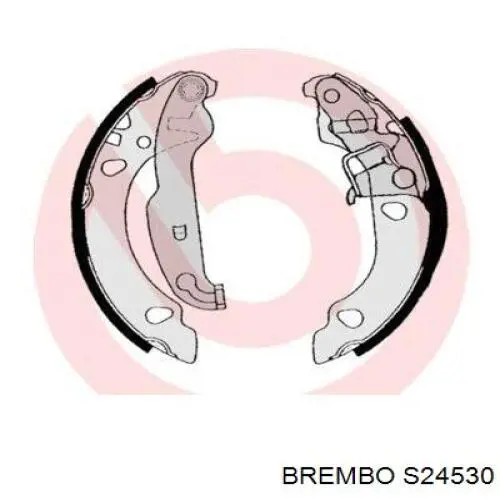 S 24 530 Brembo колодки тормозные задние барабанные