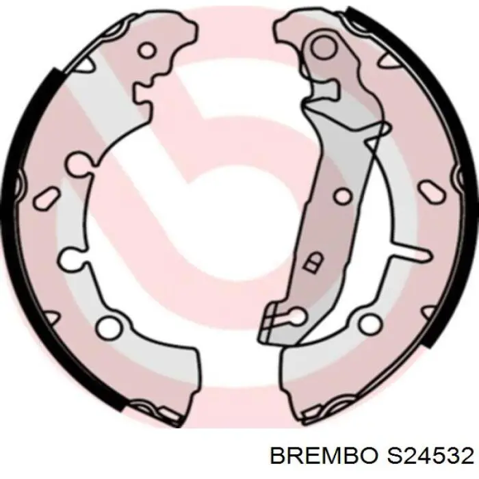 S24532 Brembo колодки тормозные задние барабанные