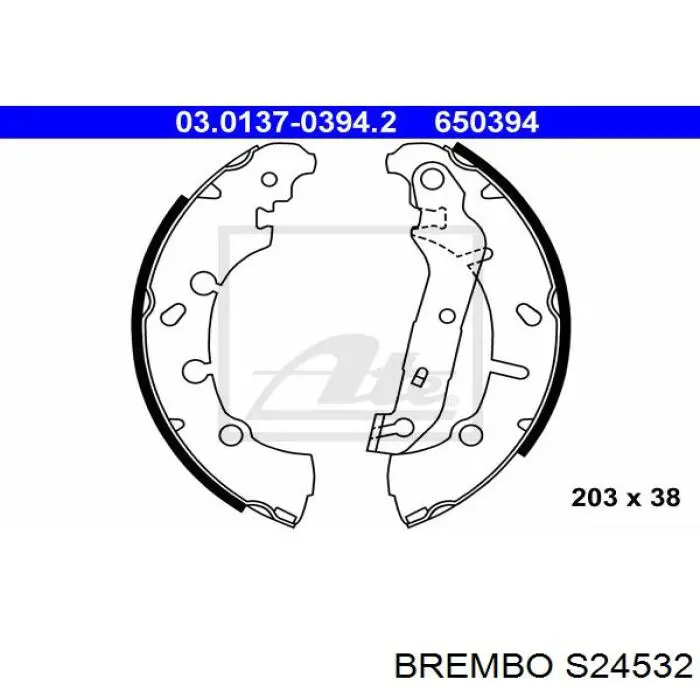 Купить S24532 Brembo Задние барабанные тормозные колодки