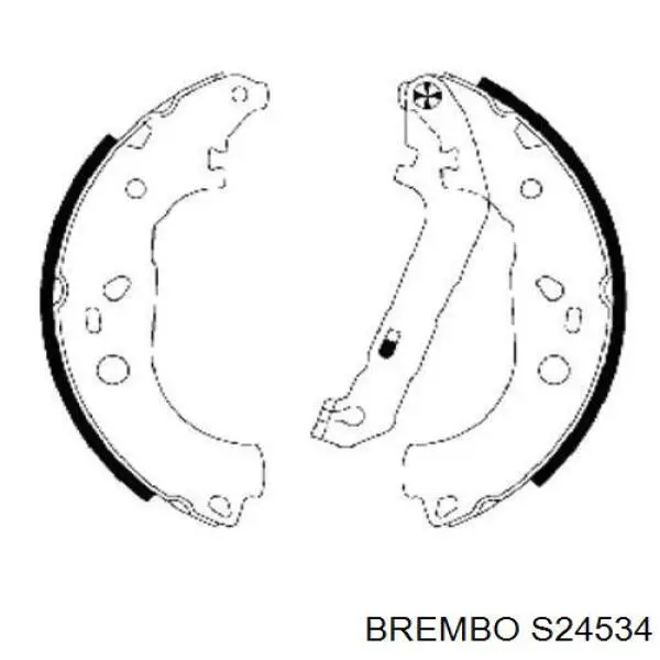 Купить S24534 Brembo Задние барабанные тормозные колодки