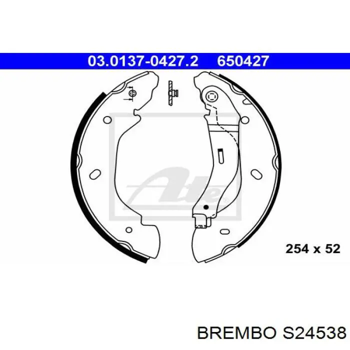 Купить S24538 Brembo Задние барабанные тормозные колодки