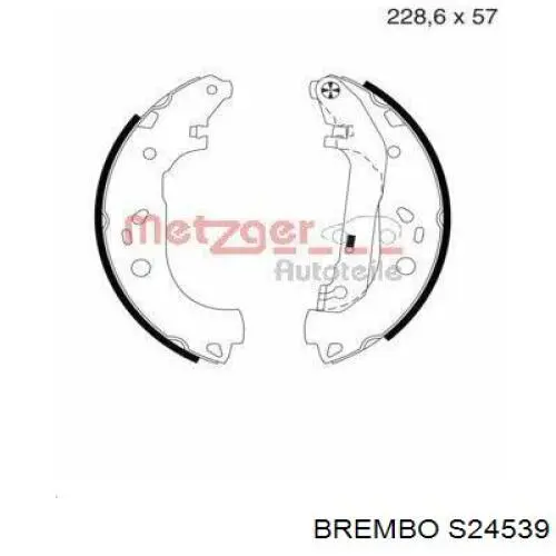 S24539 Brembo Барабанные тормозные колодки