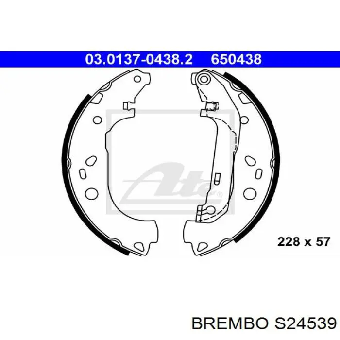 Купить S24539 Brembo Задние барабанные тормозные колодки