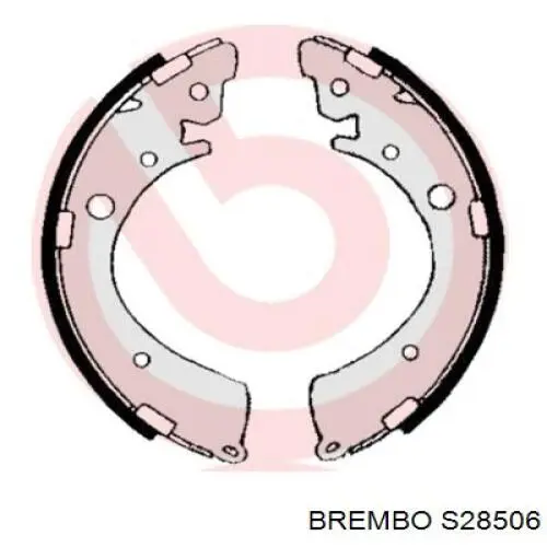 Купить S28506 Brembo Задние барабанные тормозные колодки